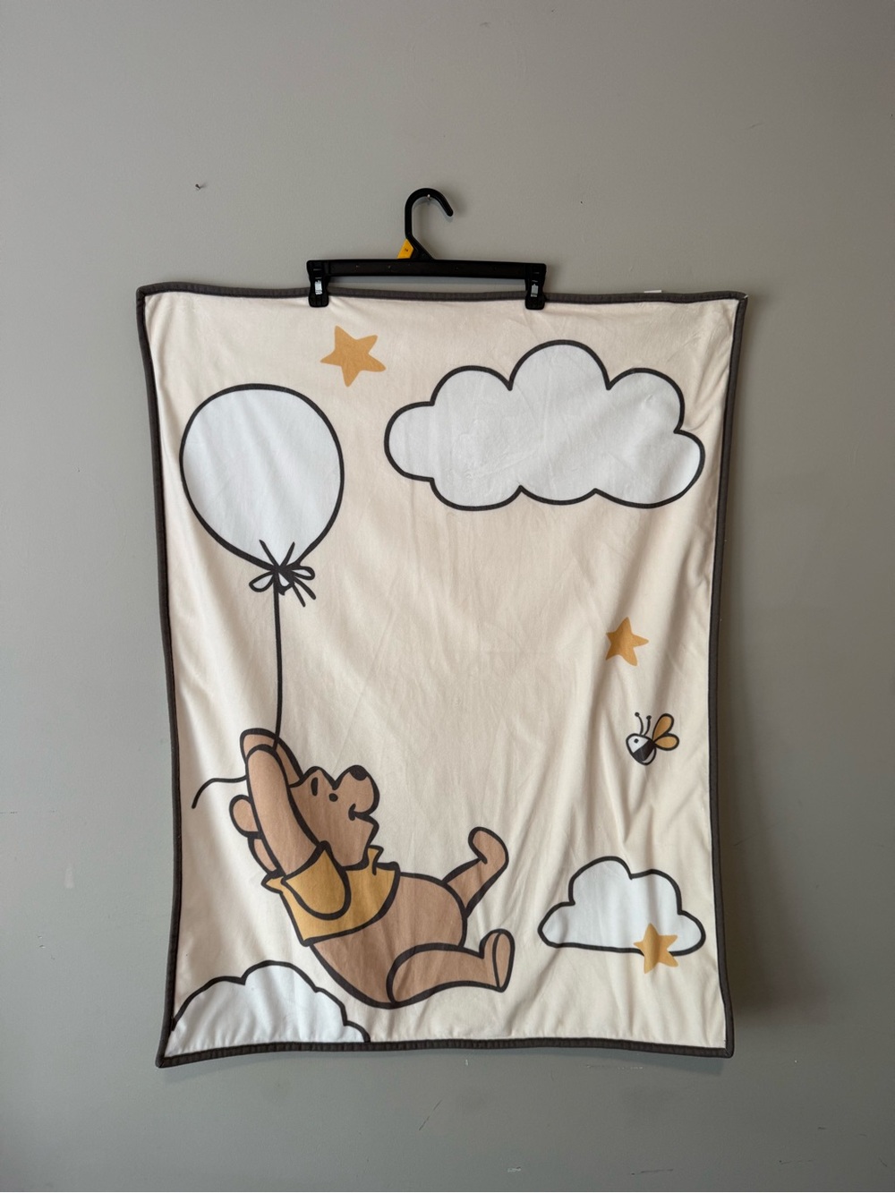 Disney Cream and Brown Winnie the Pooh Baby Throw